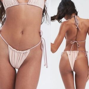 New! Frankie’s Bikinis Coco Cheetah Tia Terry String Bikini Bottom 10751
